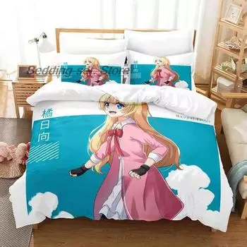 New Fantasy Bishoujo Bedding Set Single Twin Full Queen King Size Bed Set Aldult Kid Bedroom Duvetcover Sets Anime Bed Sheet Set EU Single 135x200cm