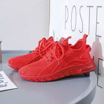 Новая мода на воздушной подушке, летающая тканая женская обувь, дышащая сетчатая обувь, спортивная повседневная обувь, дизайнерские кроссовки 2024 35 бежевый