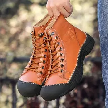 New Fashion Autumn Men Boots Winter High Tops Man Casual Ankle Boot Comfortable Fashion Men s Shoes Work Plus Size 38-48 US 5(EUR 38) чёрный