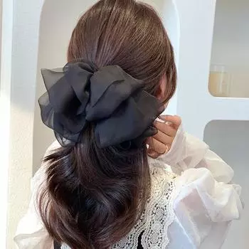 New Fashion Bow Hair Clip Women Elegant Solid Bowknot 3-Layer Satin Hairpin Barrettes Girls Ponytail Clip Hair Accessories