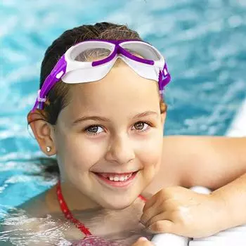 New Fashion Children s Swimming Goggles for Girls and Boys, Waterproof, Anti-Fog, High-Definition, Transparent, Large Frame, Protective Swim Glasses красный