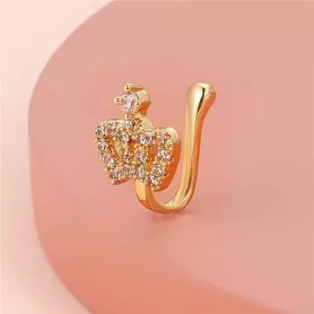 New Fashion Clip-On Nose Clips Exquisite Nose Ring Star Crystal Fake Piercing 1.1cm