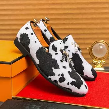 New Fashion Cow Simple Lazy Dress Shoes for Men Loafers Designer Casual Party Business Office Oxfords Pointed Toe Big Size 38-48 38