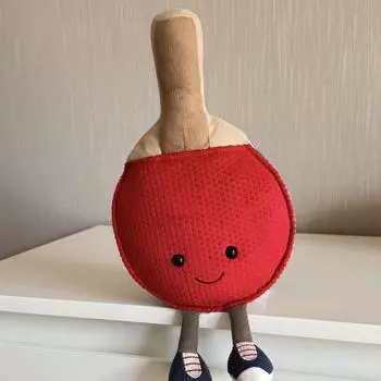 New Fashion Creative Chinese Style Table Tennis Racket Pillow Plush Doll Pillow 30Cm (weight 135g)