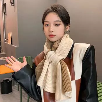 New Fashion Cute Elk Knitted Bib And Thick Anti -Cold Keeping Warm Shawl B