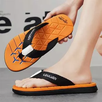 New Fashion Flip Flops for Beach Non-slip Flat Indoor Slippers Men Comfortable Flat Casual Slippers Men Slides Chanclas Hombre 39