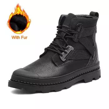 New Fashion High Top Men Boots Street Punk Style Motorcycle Boots Classic Black Lace Up Platform Casual Boots Plus Size Botas 38