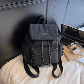 New Fashion Leisure Large Capacity Backpack Travel Travel Student School Commuter Backpack чёрный