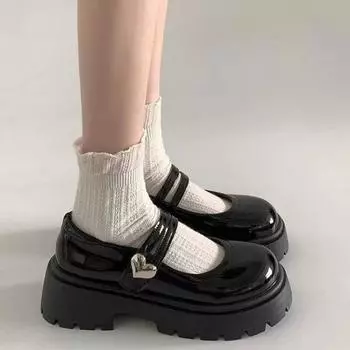 New Fashion Loafers Women autumn New Black Platform Flats Shoes Women Loafers Slip on Boat Shoes Designer Casual Leather Oxfords 36