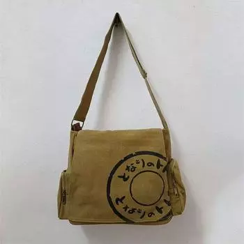 Новая модная мужская сумка через плечо, трендовая, индивидуальная, большая вместительная холщовая сумка, легкая, ретро сумка через плечо