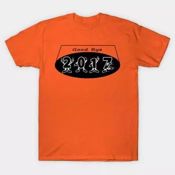 New Fashion Men T Shirt 2021 Good Bye Print Short Sleeve Tops Tees Casual S оранжевый