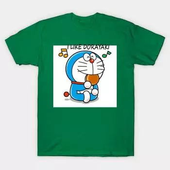 Новая модная мужская футболка с принтом I Like Dorayaki, короткие рукава, футболки, повседневные S зелёный