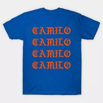 New Fashion Men T Shirt Life Of Camilo Print Short Sleeve Tops Tees Casual S синий