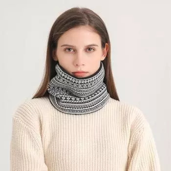 Новый модный зимний теплый корейский вязаный толстый шарф для мужчин и женщин, шейный платок с кольцом, мягкий пуловер для катания на лыжах, глушитель Bufanda 24cmX21cm