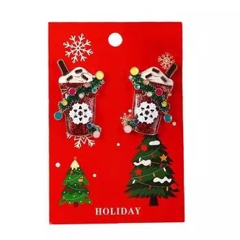 New Fashion Plush Christmas Tree Earrings For Women Year Earring Holiday Cute Jewelry New Claus I1K8 A-One size