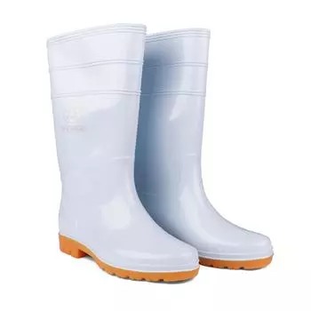 New Fashion PVC Rubber High-Cut Waterproof Riding Boots Lightweight Rain Boot 43 белый