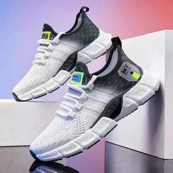 New Fashion Runnning Sport Shoes Men Sneakers Lightweight Breathable Mesh Comfortable Men s Casual Shoes Outdoor Jogging 39 синий