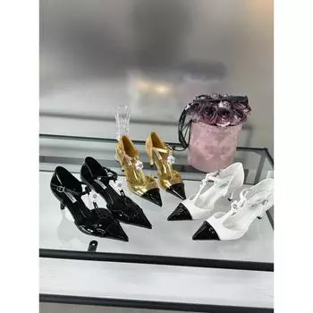 New Fashion Sharp Flower Thin Heel Women s Shoes High Heel Sandals Hollow Flower Women Sandals Heels 35