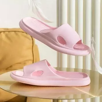 New fashion Simplicity EVA Slippers Home Soft Sole Anti-Slip Bathroom Slipper Summer Casual Indoor Slippers Women s Flip-Flop 36-37 чёрный