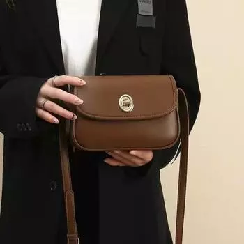 Новая Мода Маленькие Квадратные Сумки Женские Сумки Через Плечо Ретро Черный Коричневый Продвинутый Сенс Женские Повседневные Тренд Нишевые Сумки Кроссбоди