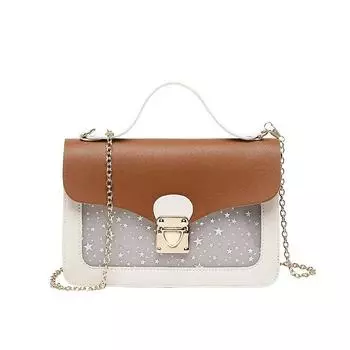 New Fashion Summer Bag Lid Lock Snap Phone Small Square Bag Korean Sequin Star Print One Shoulder Phone Bag Handbags 2