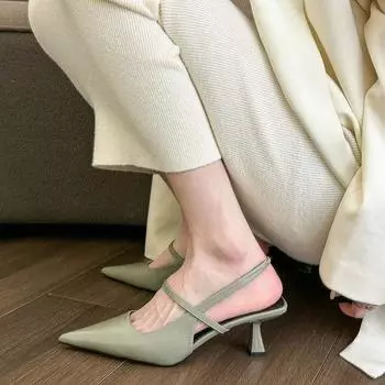 Новые модные летние туфли на тонком каблуке с острым носком, босоножки, сексуальное платье, вечерние женские туфли на каблуке, туфли-лодочки 34 бежевый