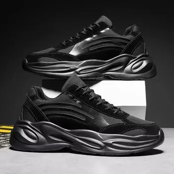 New Fashion Torre Shoes Men s New Men s Shoes Fashionable Casual Sneaker All-match Thick-soled Sneaker Men s Running Shoes 39 чёрный