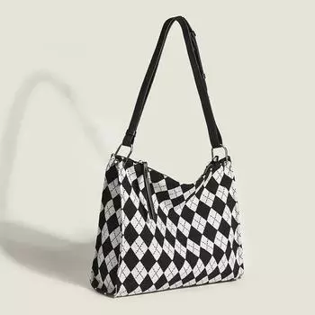 Новая Мода Универсальная Трендовая Сумка-багет с молнией Lingge Женская Повседневная Вместительная Сумка-подмышка для взрослых женщин и студенток