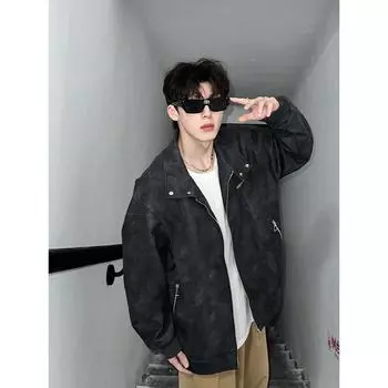 New Fashion Versatile Zipper Spring and Autumn Jacket M чёрный