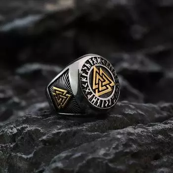 New Fashion Viking Retro Personalized Punk Stainless Steel Ring No. 12