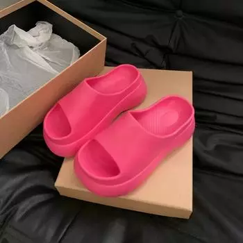 Новая Мода Женские EVA Пляжные тапочки Супер Удобные Нескользящие Уличные Домашние Тапочки на Толстой Платформе 36-37