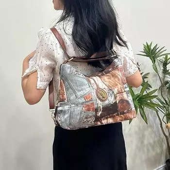 Новые модные женские сумки большой емкости сумки через плечо решетчатые сумки на молнии винтажные модные сумки