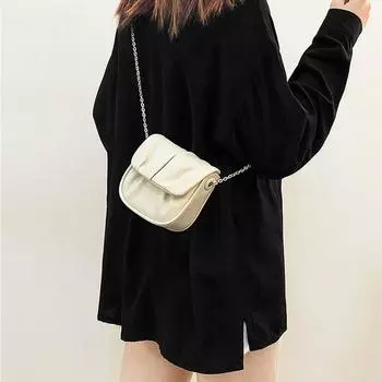 New Fashion Women Shoulder Bags Mini Wrinkled Bags Chain Bags Korean Leisure Versatile Lipstick Bags Solid Color Crossbody Bags