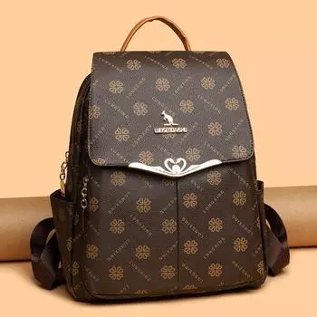 New Fashionable and Versatile Large Capacity Wear resistant Student Schoolbag Outdoor Travel Four leaf Clover Backpack