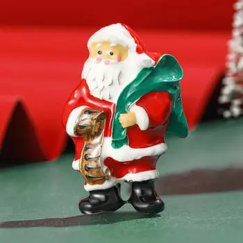 Новая модная эмалевая капельная масляная трехмерная брошь Санта-Клауса, аксессуары для одежды, булавка, подарок красный