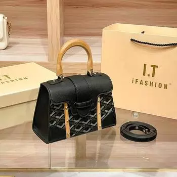 New Fashionable Wooden Handle Handbag Saddle Bag, Postman Bag List Shoulder Cross Bag for Women