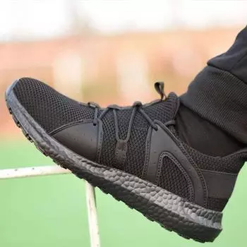 New Fire Protection Training Shoes oven Physical Exercise Outdoor Running Training Shoes Lightweight Comfortable Hiking Shoes Mesh Surface Shoes 36 чёрный