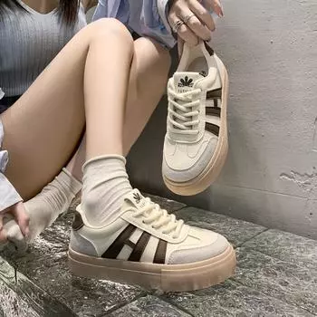 новые плоские туфли на толстой подошве белого цвета для женщин, универсальные, с мягкой подошвой, нескользящие, повседневные, спортивные, для сноуборда, тренд 35