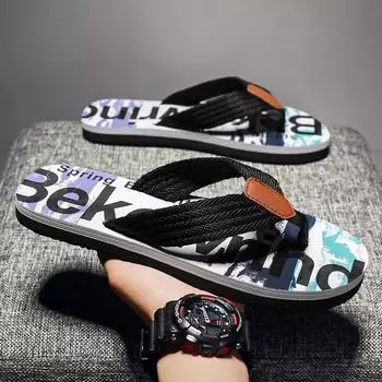 New Flip Flops Slippers Men Summer Anti-Skid Outdoor Korea Casual Light Beach Sandals Household Slipper Students Slides 42