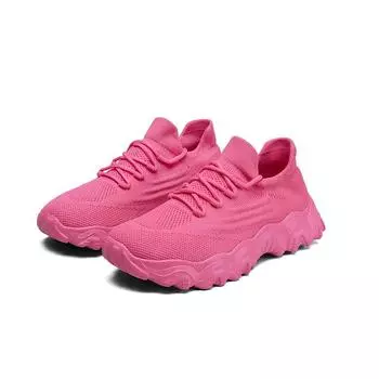 New fly-woven women s sports shoes spring and summer soft-soled casual mother mesh shoes low-top running student shoes tide 36