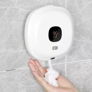 New Foam Soap Dispenser Wall Mounted Touchless Soap Dispenser Automatic Induction Hand Sanitizer Machine For Hotel Household синий