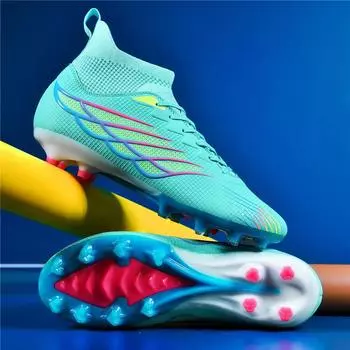 New football shoes high top spikes broken nails training shoes football 32