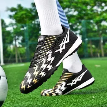 New football shoes, light and breathable artificial grass broken nails, adult men s and women s actual combat training shoes 35