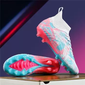 New football shoes long nails artificial turf AG nails competition shoes male and female students anti-skid training shoes explosion 32