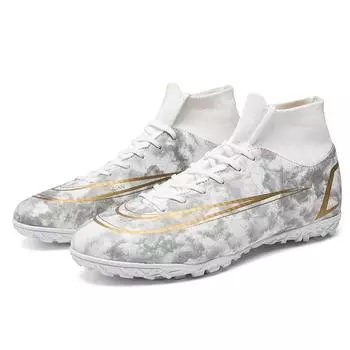 New football shoes men s and women s non-slip comfortable large size sports and leisure high-top long nails AG broken nails grass students 35