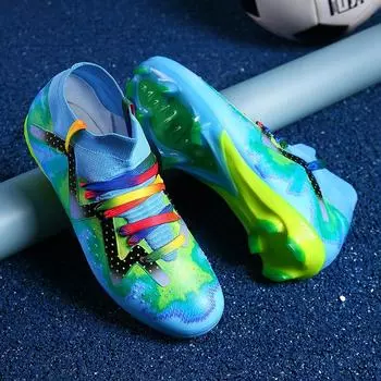 New football shoes men s and women s high-top game sports shoes broken nails spikes youth training shoes 34