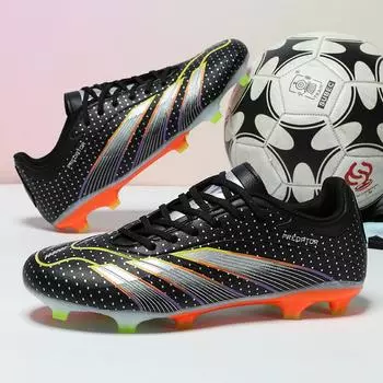 New football shoes men s low-top competition AG long nails TF broken nails training sports football shoes 35 чёрный