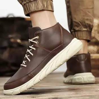 New foreign trade 2025 hot-selling men s shoes autumn men s outdoor leather sports tooling Martin boots 39 золотой