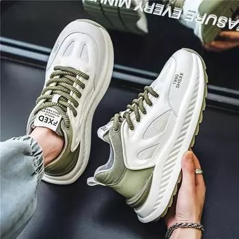 New Forrest Gump shoes men s trendy brand soft sole comfortable running shoes sports and leisure height increase white shoes dad shoes 39