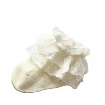 New Four Seasons Cotton Soft Baby Socks General Korean Fashion Lace Ruffle Princess Socks Newborn Lovely Bow Infant Short Sock 7-12M